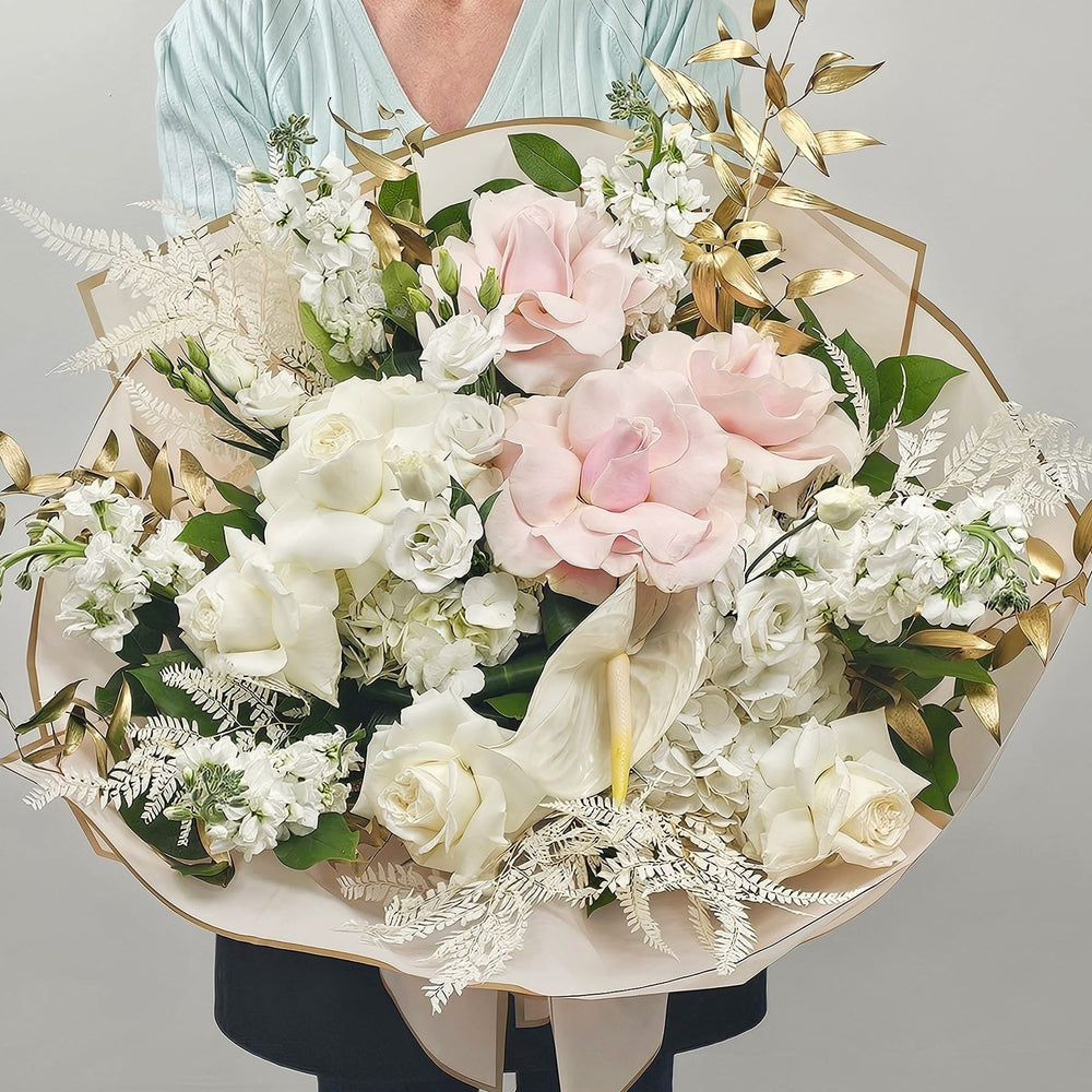 Fresh flowers and chocolate, delivered today.