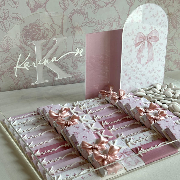 The Graceful Bow Personalized Celebration Tray