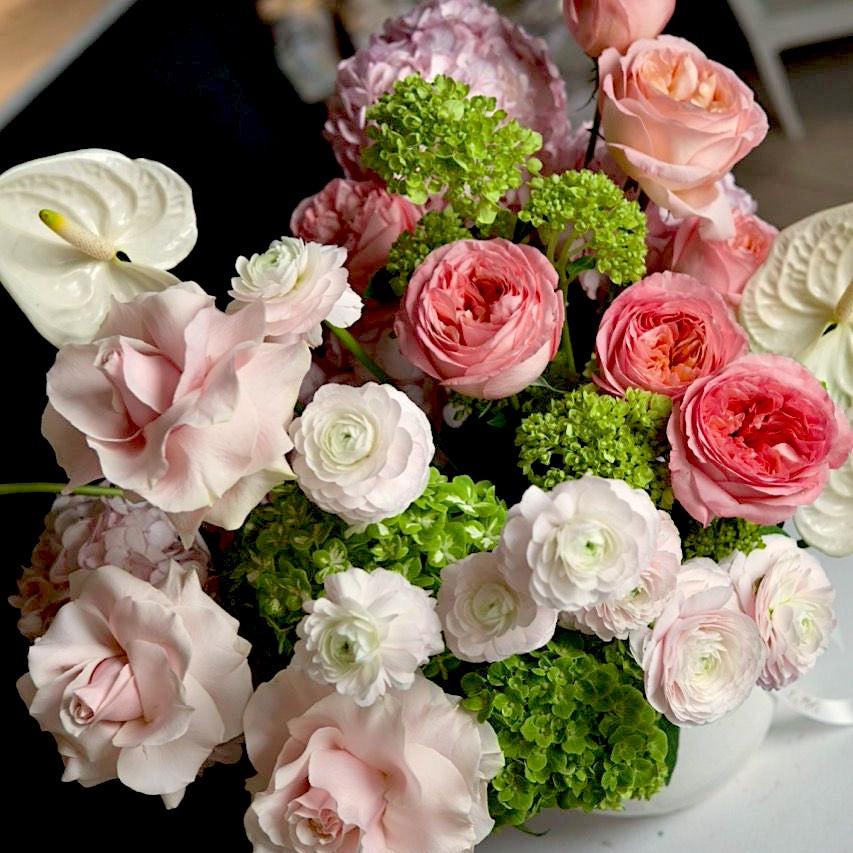 Colette, the arrangement seen from above, showing the whole mix