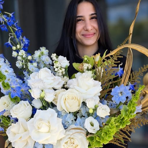 Blue and white bouquet