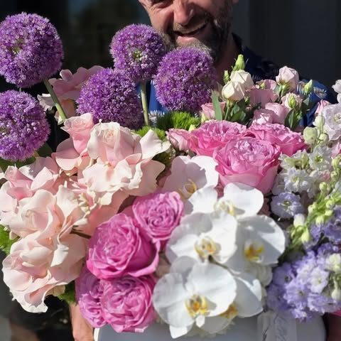 Pink and purple arrangement